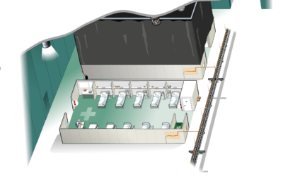 Mässlokalen som blev sjukhus på 14 dagar