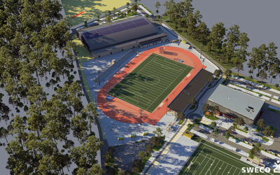 Vi är med och utvecklar nya idrottsarenor på Sannafältet i Karlstad