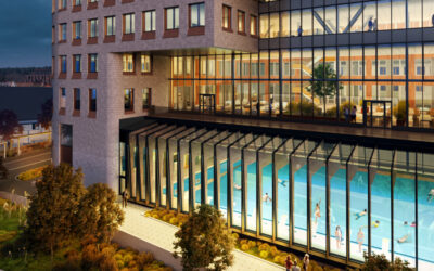 Ny simhall och kontorsbyggnad i Solna